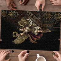 Nike Goddess Puzzle Ancient Greece Laurel Wreath And Greek Key