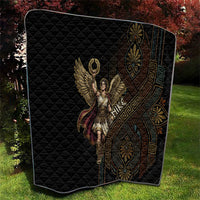 Nike Goddess Quilt Ancient Greece Laurel Wreath And Greek Key