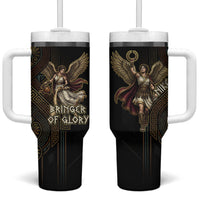 Nike Goddess Tumbler With Handle Ancient Greece Laurel Wreath And Greek Key
