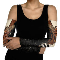 Nike Goddess Arm Sleeves Winged Goddess Lyre Instrument And Greek Key