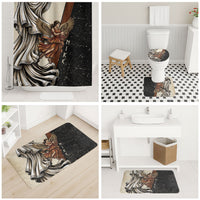 Nike Goddess Bathroom Set Winged Goddess Lyre Instrument And Greek Key