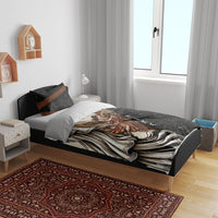 Nike Goddess Bedding Set Winged Goddess Lyre Instrument And Greek Key