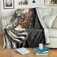 Nike Goddess Blanket Winged Goddess Lyre Instrument And Greek Key