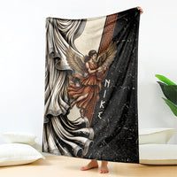 Nike Goddess Blanket Winged Goddess Lyre Instrument And Greek Key