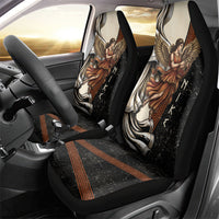 Nike Goddess Car Seat Cover Winged Goddess Lyre Instrument And Greek Key