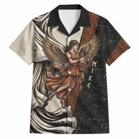 Nike Goddess Hawaiian Shirt Winged Goddess Lyre Instrument And Greek Key