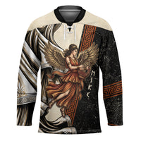 Nike Goddess Hockey Jersey Winged Goddess Lyre Instrument And Greek Key