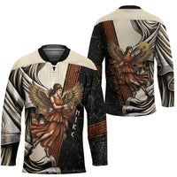Nike Goddess Hockey Jersey Winged Goddess Lyre Instrument And Greek Key