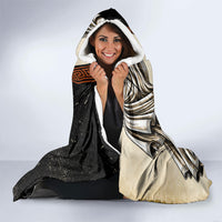 Nike Goddess Hooded Blanket Winged Goddess Lyre Instrument And Greek Key