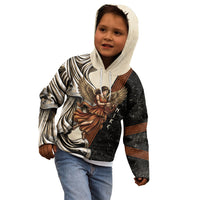 Nike Goddess Kid Hoodie Winged Goddess Lyre Instrument And Greek Key
