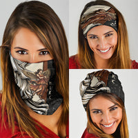Nike Goddess Neck Gaiter Winged Goddess Lyre Instrument And Greek Key