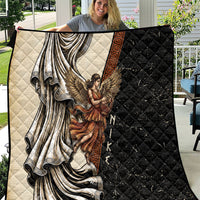 Nike Goddess Quilt Winged Goddess Lyre Instrument And Greek Key
