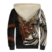 Nike Goddess Sherpa Hoodie Winged Goddess Lyre Instrument And Greek Key