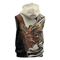 Nike Goddess Sleeveless Hoodie Winged Goddess Lyre Instrument And Greek Key