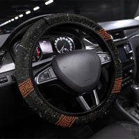 Nike Goddess Steering Wheel Cover Winged Goddess Lyre Instrument And Greek Key