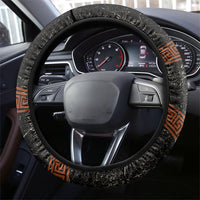 Nike Goddess Steering Wheel Cover Winged Goddess Lyre Instrument And Greek Key