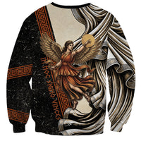 Nike Goddess Sweatshirt Winged Goddess Lyre Instrument And Greek Key