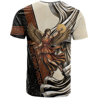 Nike Goddess T Shirt Winged Goddess Lyre Instrument And Greek Key