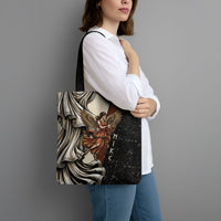 Nike Goddess Tote Bag Winged Goddess Lyre Instrument And Greek Key