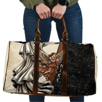 Nike Goddess Travel Bag Winged Goddess Lyre Instrument And Greek Key