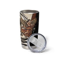 Nike Goddess Tumbler Cup Winged Goddess Lyre Instrument And Greek Key