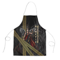 Nemesis Goddess Of Revenge Apron Winged Nemesis Scales Of Justice - Gold Greek Key