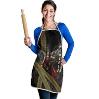 Nemesis Goddess Of Revenge Apron Winged Nemesis Scales Of Justice - Gold Greek Key