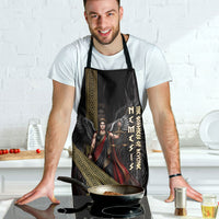 Nemesis Goddess Of Revenge Apron Winged Nemesis Scales Of Justice - Gold Greek Key