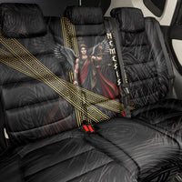 Nemesis Goddess Of Revenge Back Car Seat Cover Winged Nemesis Scales Of Justice - Gold Greek Key