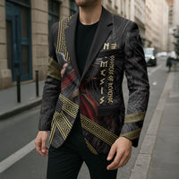 Nemesis Goddess Of Revenge Blazer Winged Nemesis Scales Of Justice - Gold Greek Key