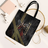 Nemesis Goddess Of Revenge Tote Bag Winged Nemesis Scales Of Justice - Gold Greek Key