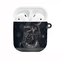 Nemesis Goddess AirPods Case Winged Nemesis Crescent Moon Sword Greek Key