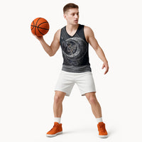 Nemesis Goddess Basketball Jersey Winged Nemesis Crescent Moon Sword Greek Key