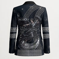 Nemesis Goddess Blazer Winged Nemesis Crescent Moon Sword Greek Key