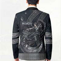 Nemesis Goddess Blazer Winged Nemesis Crescent Moon Sword Greek Key