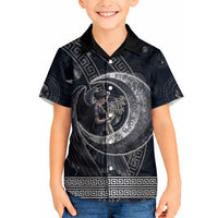 Nemesis Goddess Hawaiian Shirt Winged Nemesis Crescent Moon Sword Greek Key