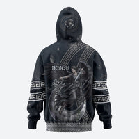 Nemesis Goddess Hoodie Winged Nemesis Crescent Moon Sword Greek Key