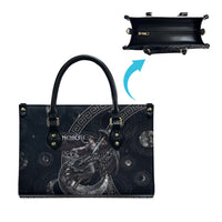 Nemesis Goddess Leather Bag Winged Nemesis Crescent Moon Sword Greek Key