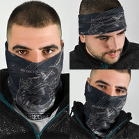 Nemesis Goddess Neck Gaiter Winged Nemesis Crescent Moon Sword Greek Key