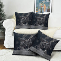 Nemesis Goddess Pillow Cover Winged Nemesis Crescent Moon Sword Greek Key
