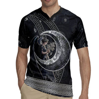 Nemesis Goddess Rugby Jersey Winged Nemesis Crescent Moon Sword Greek Key