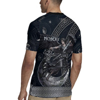 Nemesis Goddess Rugby Jersey Winged Nemesis Crescent Moon Sword Greek Key