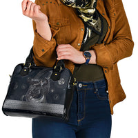Nemesis Goddess Shoulder Handbag Winged Nemesis Crescent Moon Sword Greek Key