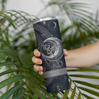 Nemesis Goddess Skinny Tumbler Winged Nemesis Crescent Moon Sword Greek Key