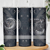 Nemesis Goddess Skinny Tumbler Winged Nemesis Crescent Moon Sword Greek Key