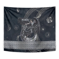 Nemesis Goddess Tapestry Winged Nemesis Crescent Moon Sword Greek Key