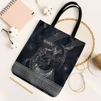 Nemesis Goddess Tote Bag Winged Nemesis Crescent Moon Sword Greek Key