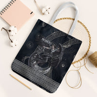 Nemesis Goddess Tote Bag Winged Nemesis Crescent Moon Sword Greek Key