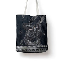 Nemesis Goddess Tote Bag Winged Nemesis Crescent Moon Sword Greek Key