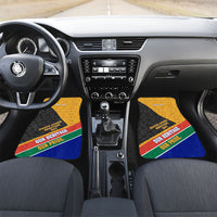 Personalized South Africa Heritage Day Car Mats One Nation Many Stories Geometric Flag Pattern
